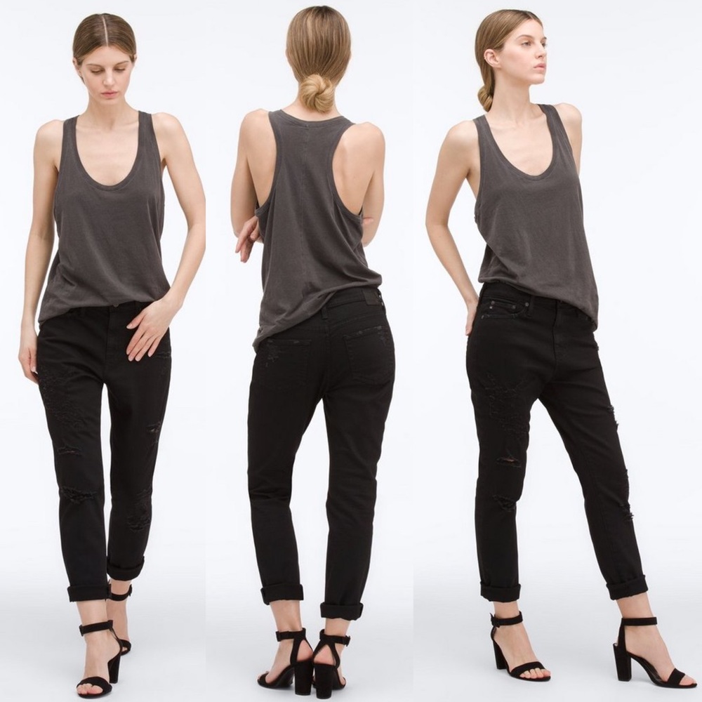 AG THE DEVON Slouchy Distressed True Boyfriend Fit